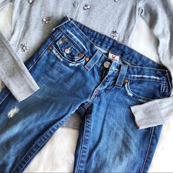 True Religion Denim - True Religion • Mid Wash Flared Denim